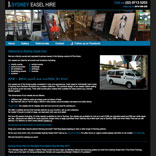 Sydney Easel Hire website